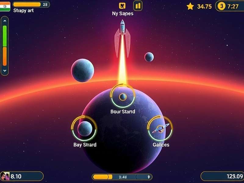 Celestial Challenger gameplay screenshot showing space exploration